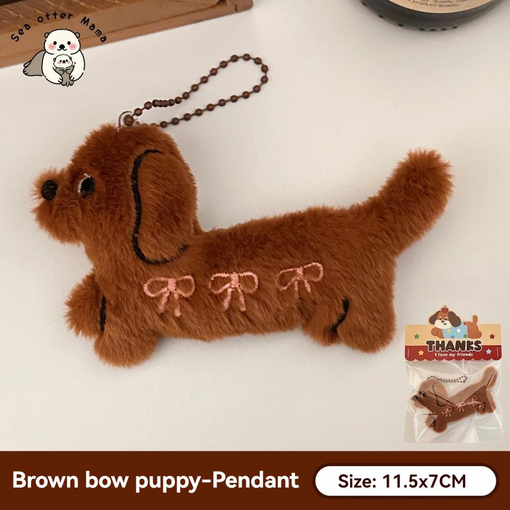 Pendentif Chiot Poupée en Peluche Cartoon Pendentif Poupée Mignonne Décoration Pendentif Porte-clés Cœur de Fille Poupée Sac à Dos