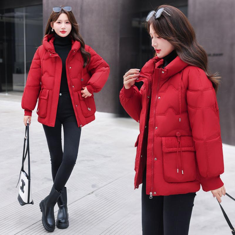 Cotton Coat for Women In Winter New Korean Style Down Cotton Coat for Women Short Fashionable Glossy Student Bread Coat for Women