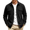 Men S Long Sleeve Knit Button Pocket Casual Jacket