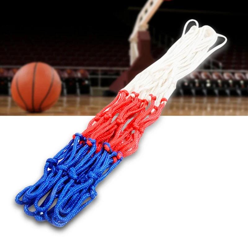 Rete in Nylon di Alta Qualità Durevole Misura Standard Rete per Canestro da Basket Sportivo Cerchio Tabellone Palla Pompa a 12 Ganci