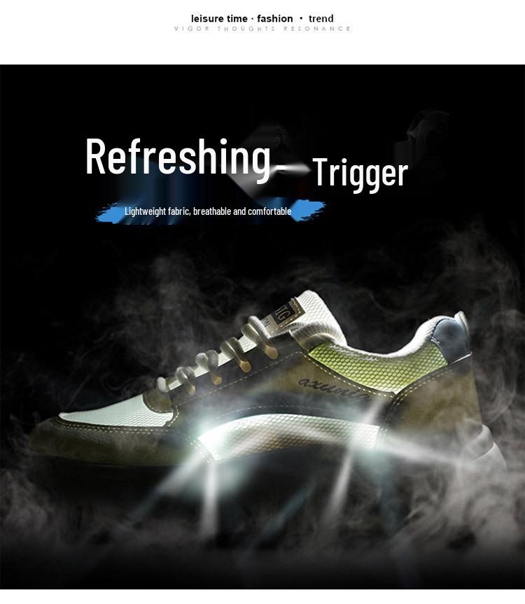 Women's Summer Breathable Mesh Sneakers: Korean Style Hollow-Out, Versatile, Thick-Soled Casual Shoes.