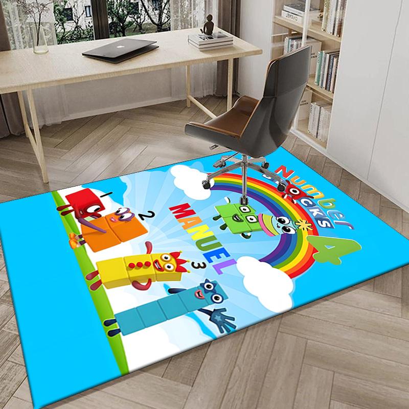 Number-Blocks Adventure Carpet, Chair Rug,Rug for Office Bedroom living rooms, Doormat decor Fan Gift Christmas Gift
