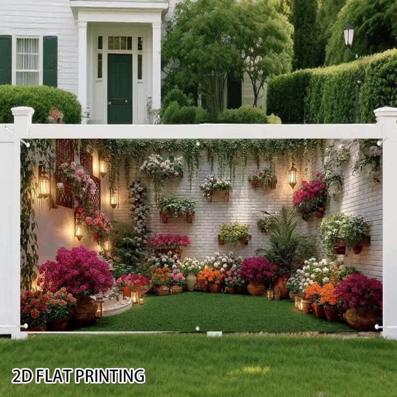 

2D Cozy Home Garden Backdrop Vintage Lantern Floral Photography Background 47.2x31.5inch/120*80cm