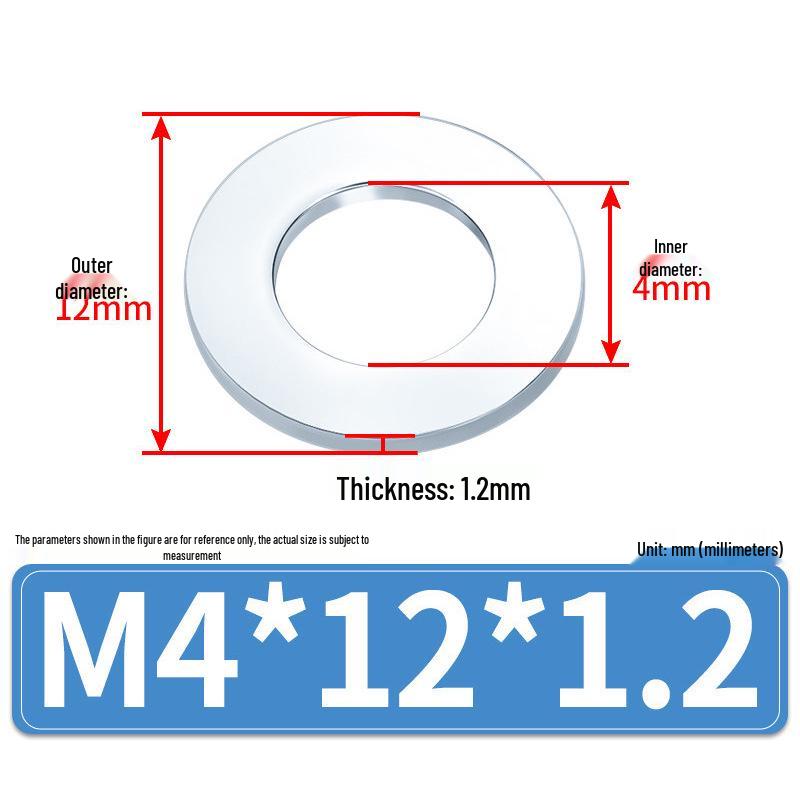 Extra Large Galvanized Metal Flat Washer (Sizes M1.6-M14)