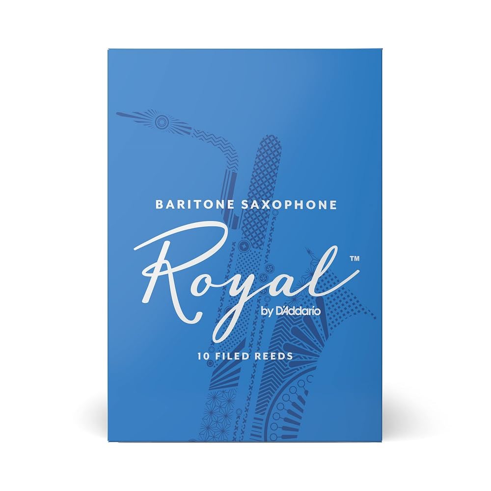 D'Addario WoodWinds D'Addario Reed for Baritone Saxophone ROYAL RLB1030 [Hardness 3.0] Pack of 10 []
