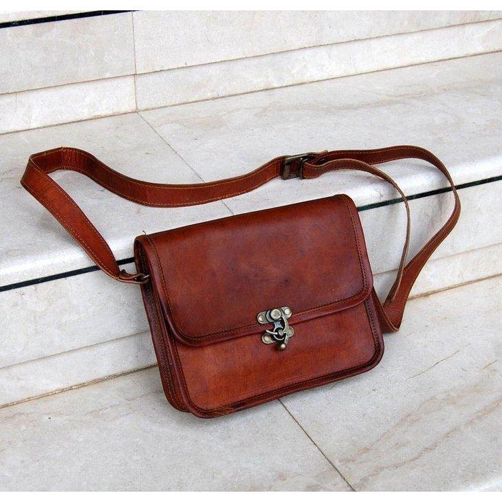 

Small Shoulder Crossbody Leather Bag 11 x 9 x 3 in