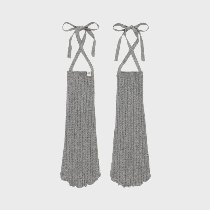 LACE LONG KNIT WARMER(GREY)