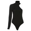 New Fashion Elegant Long Sleeve Women's Jumpsuits Single Shoulder Stand Sexy Rompers Women Bodysuits Streetwear Slim Fit Solid Ladies Jumpsuit 26141