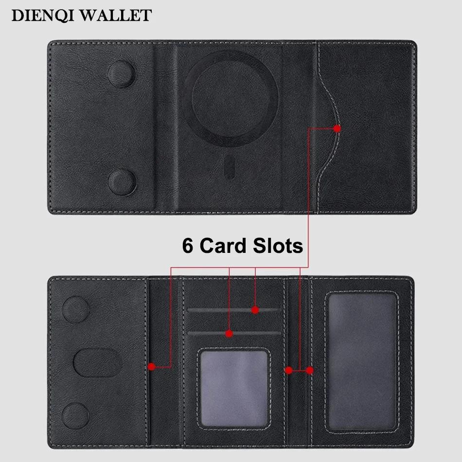 Trifold Magnetic Phone Wallet PU Leather Card Bag Card Holder Wallet for Apple IPhone 16 15 12 13 14 Pro Max Plus Mini