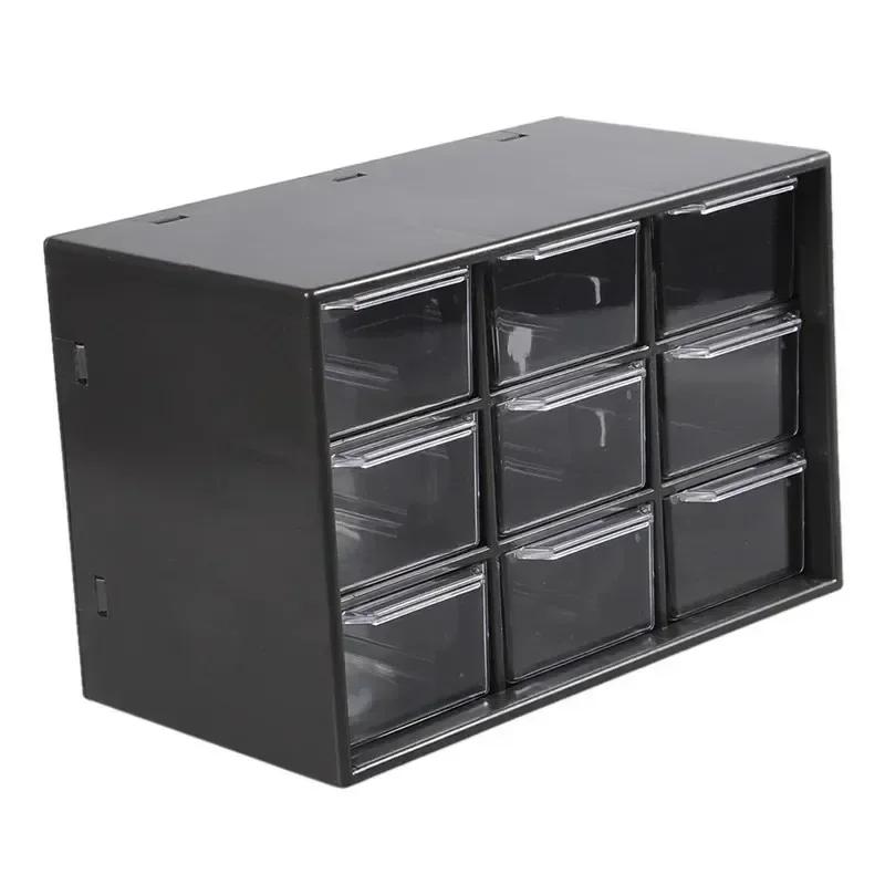 Boîte de Rangement pour Bijoux Mini Armoires à Débris Treillis Portable Petit Tiroir Grille de Tri Fournitures de Bureau de Bureau Couleur Aléatoire 1 pièce
