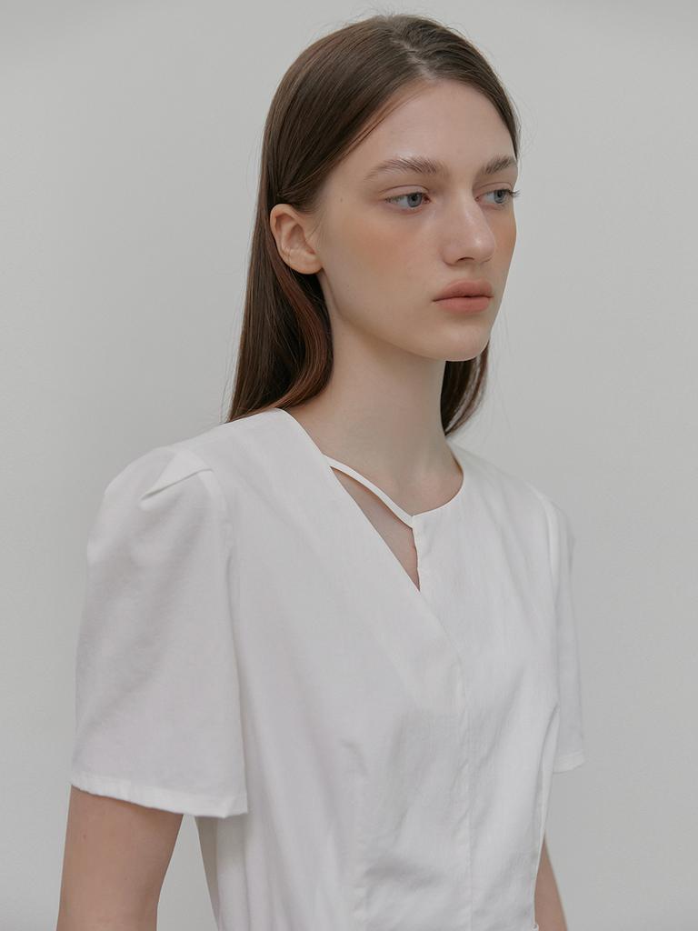 Etmont Neck Strap Belt Dress, White