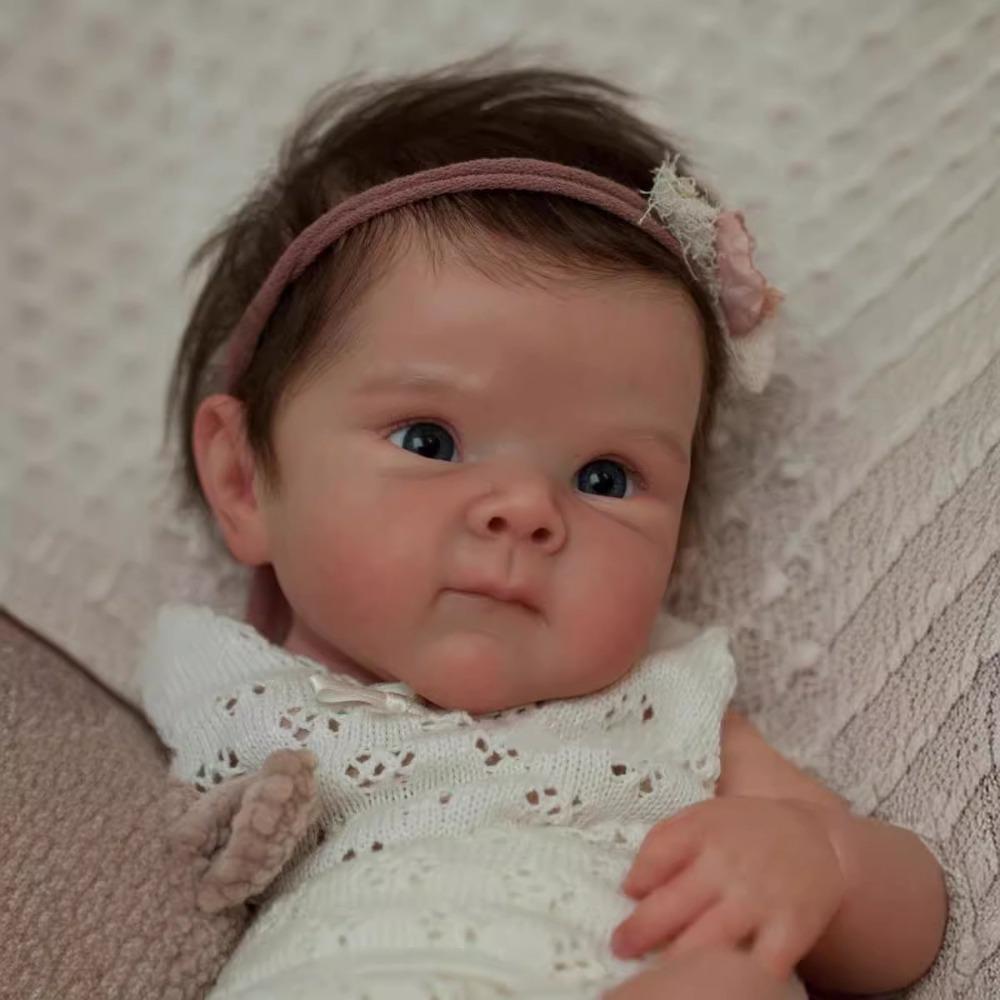 18 Inch Full Body Silicone Reborn Baby Girl Dolls Bettie Real Looking Newborn Doll Finished 3D Painted Skin with Visible Veins Doll Muñeca Bebe Reborn