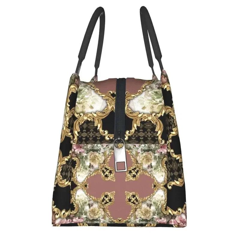 Baroque Art Painting Thermal Insulated Lunch Bags Women Resuable Lunch Tote for Office Outdoor Storage Meal Food Box