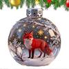 6pc Funny Highland Cow Ornament 2025, Christmas Baubles Transparent Christmas Balls, Christmas Tree Hanging Ornament, 2026 Wildlife Wonders Collection