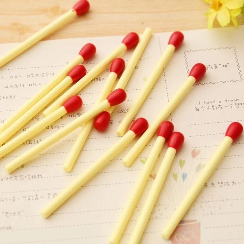 Lot de 10 stylos à bille créatifs en forme d'allumettes amusantes pour étudiants et écoles