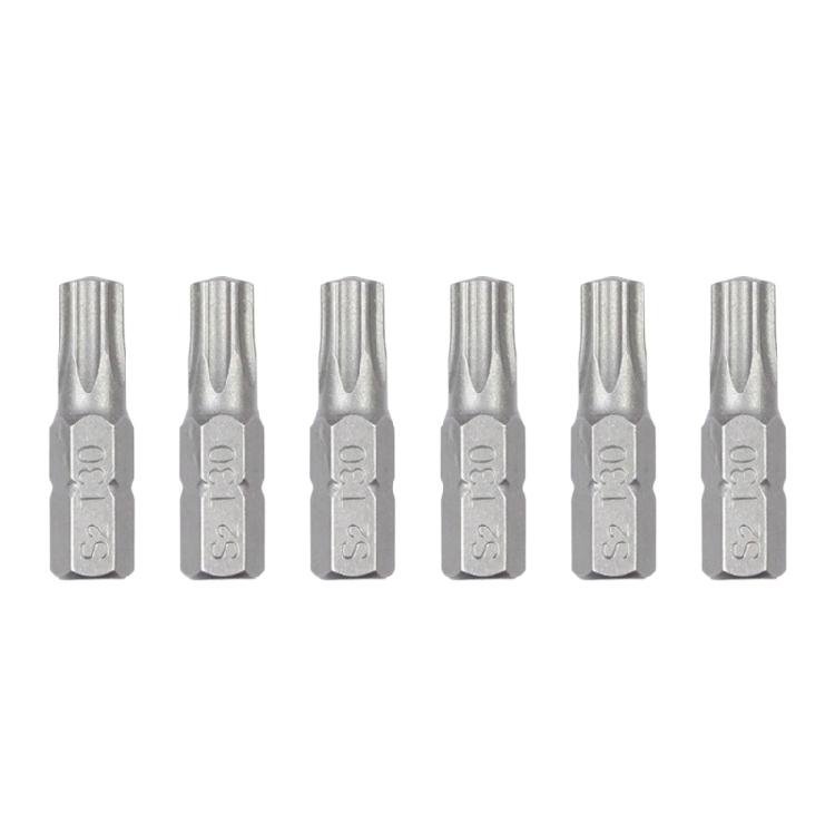 6 Piece Steel Tamper Resistant Bit Set 1/4" Hexagonal Shank Magnetic Screwdriver Bit For Various Applications