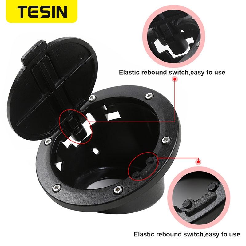 TESIN Auto-Tankdeckel, für Jeep Wrangler JK 2007–2017, ABS-Aluminiumlegierung, Auto-Außen-Gas-Tankdeckel-Abdeckung für JK