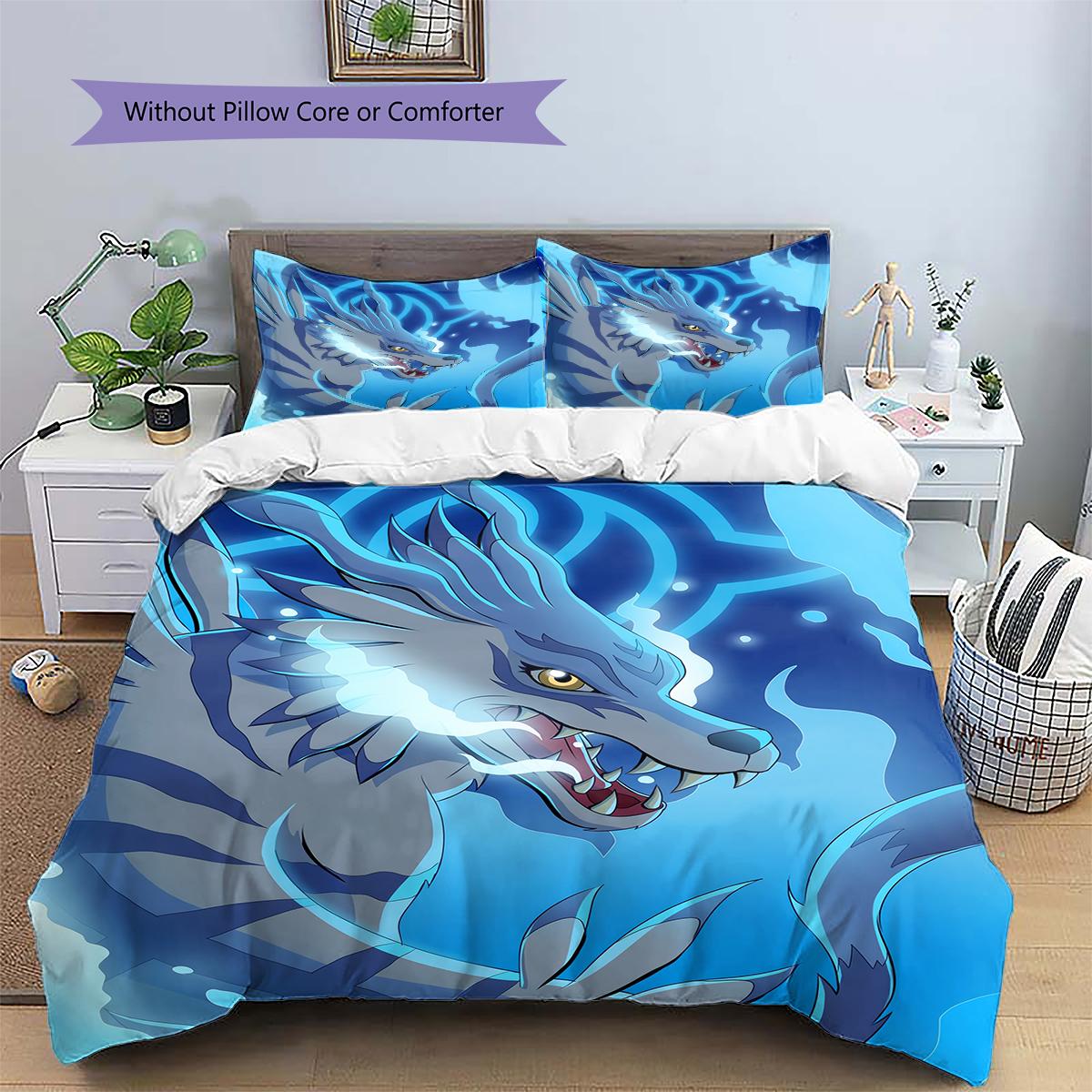 

Matt & Gabumon Duvet Cover & Pillowcases, Digimon Fan Bedroom Bedding, Perfect Gift.chl 135x200cm