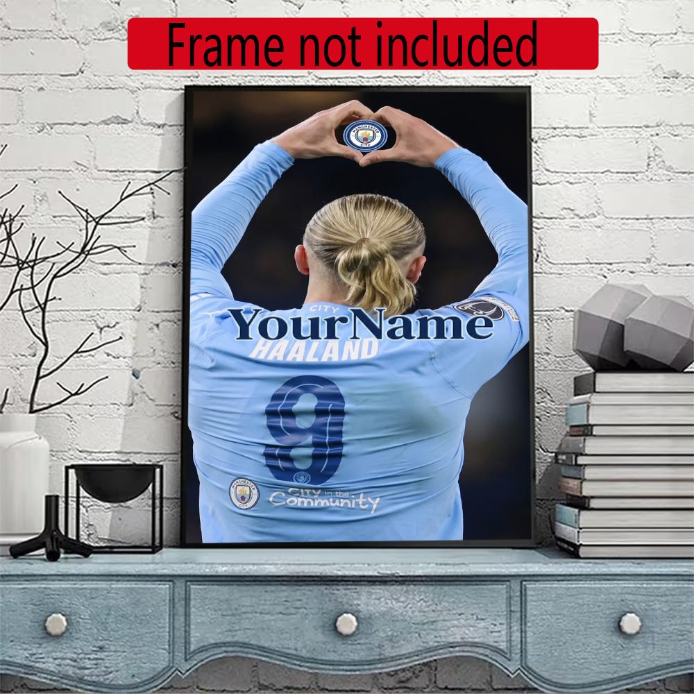 Haaland Customize Your Name Diamond Painting Round Diamond Diy Frameless Holiday Artwork Suitable For Home Office Wall Decoration
