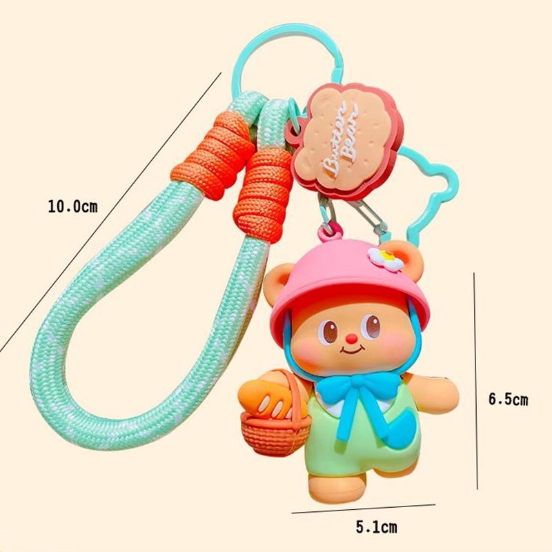 Cute Keychain Teddy Bear Figurine Hanging Decoration Couple Student Backpack Car Decoration Keychain Gift