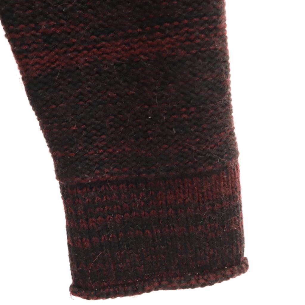 Wizzard Made in Japan Wollmischung Langarm Strick 1 Bordeauxroter Pullover Herren Gebraucht