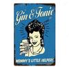 Plaque Metal Tin Signs Drink Gin Tonic Wall Decoration Vintage Art Posters Iron Painting for Man Cave Home Cafe Garden Club Bar