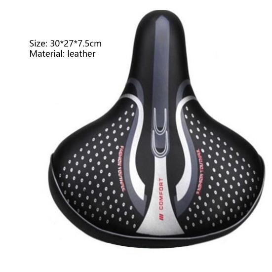 Șa Bicicletă Piele Sintetică Rezistentă la Uzură Absorbție Șoc Stabilitate Ridicată Șa Bicicletă Lățită pentru Bicicletă