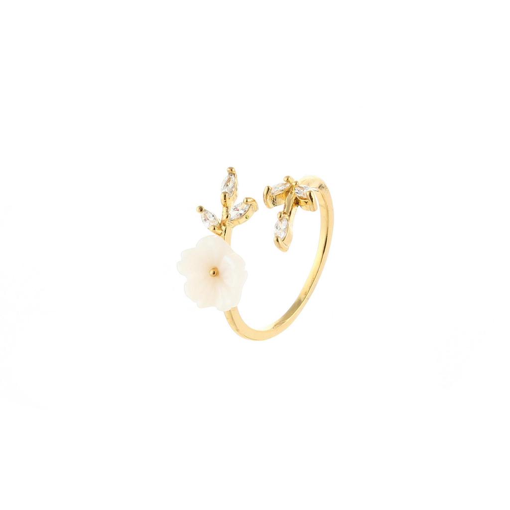 Trendy Floral Adjustable Ring & Bracelet - European & American Inspired Fashion Accessories