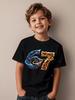 67 Meme Graphic Tshirt Kids Funny Number Print Summer Short Sleeve Loose Streetwear Tops