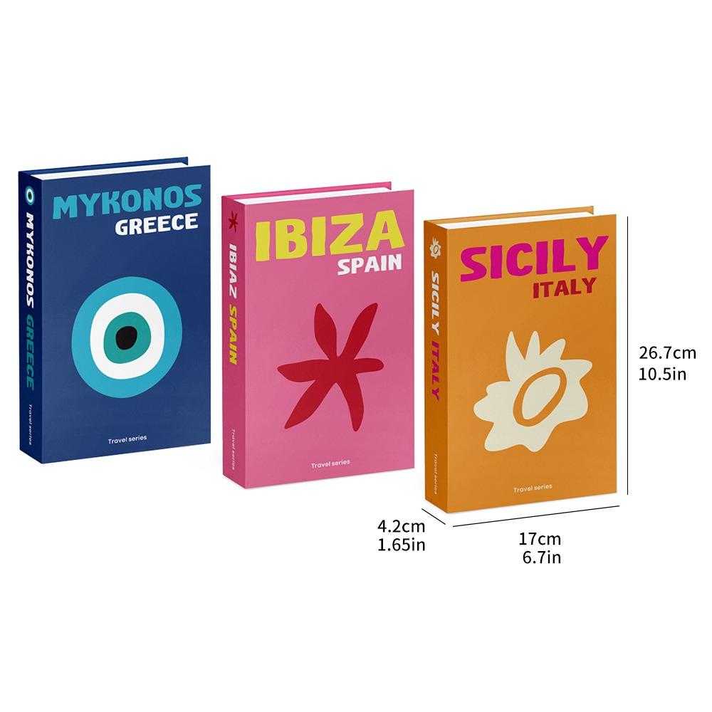 3PCS/Set Photo Props Decorative Simulation Books Paper Faux Books Creative Fake Books  Bedroom