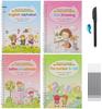 Global English Calligraphy Practice Set: Preschool Pen Control & Magic Writing Stickers for Kids