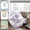 Baby Elephant Throw Blanket Floral Animal Print Soft Flannel Blanket Newborn Gift Nursery Decor for Boy Girl