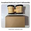 Wooden Drums Wood Finish Pair of Bongos Metal Rivets