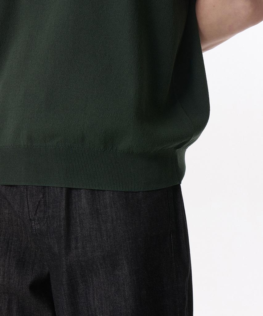 Musinsa Standard Cool Touch Crew Neck Short Sleeve Knit [Deep Green]
