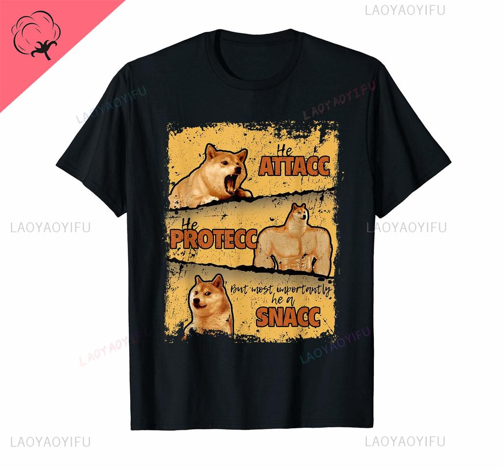 Interesting Idea More Design Cheems Ironic Doge Meme Swole Buff Dog T-Shirt for Men Women  All-match T Shirt Tops Cotton Tees