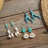 Ocean Shell Earrings Earrings Beach Holiday Jewelry Set Simple Versatile Acrylic