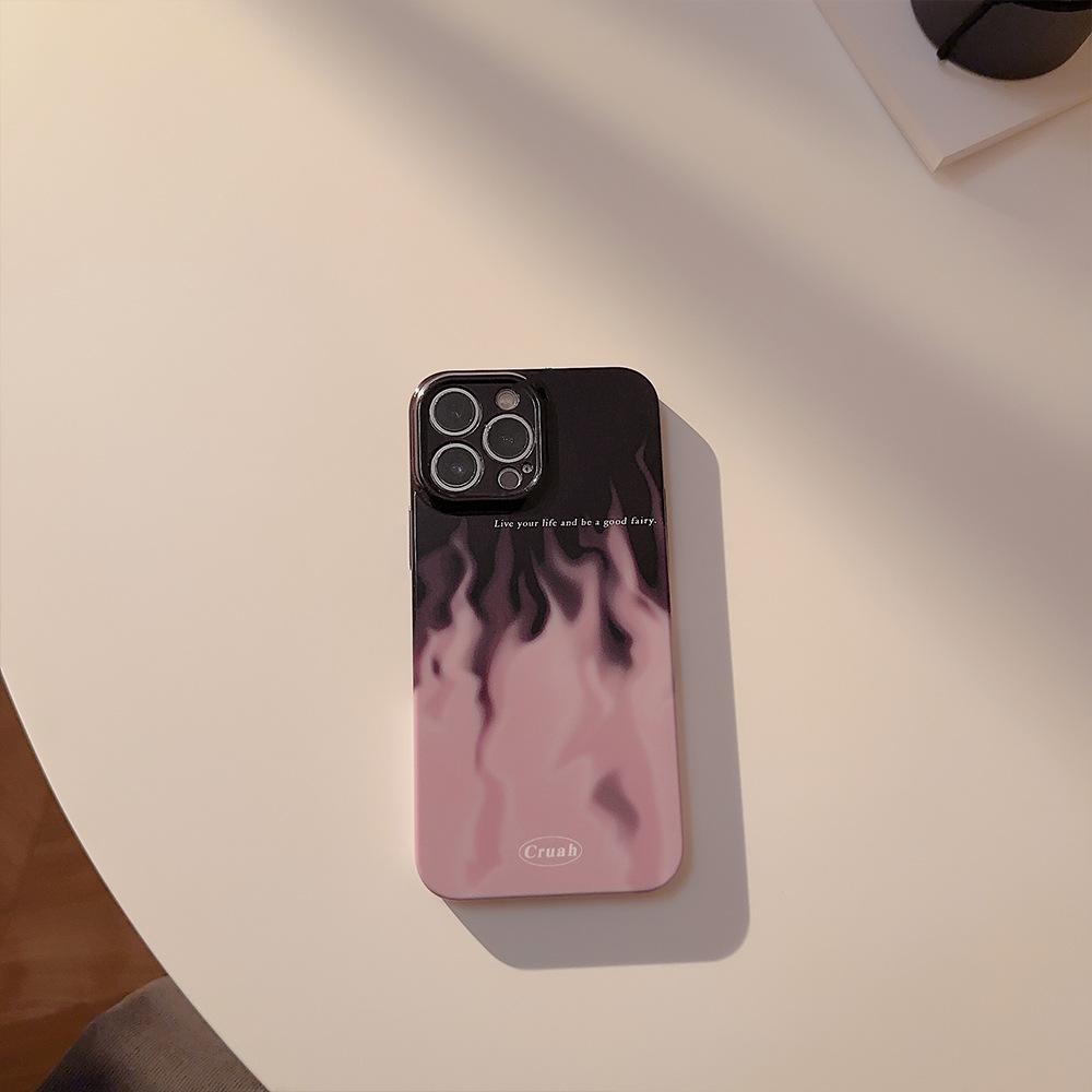 Art Purple Flame Case for iPhone 13 iPhone 15 iPhone 16 Pro Max