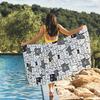 Cartoon Black Cat cute Personalized Towel Quick Drying Beach Towels Are Suitable For Swimming Pools Camping Yoga And The Gym