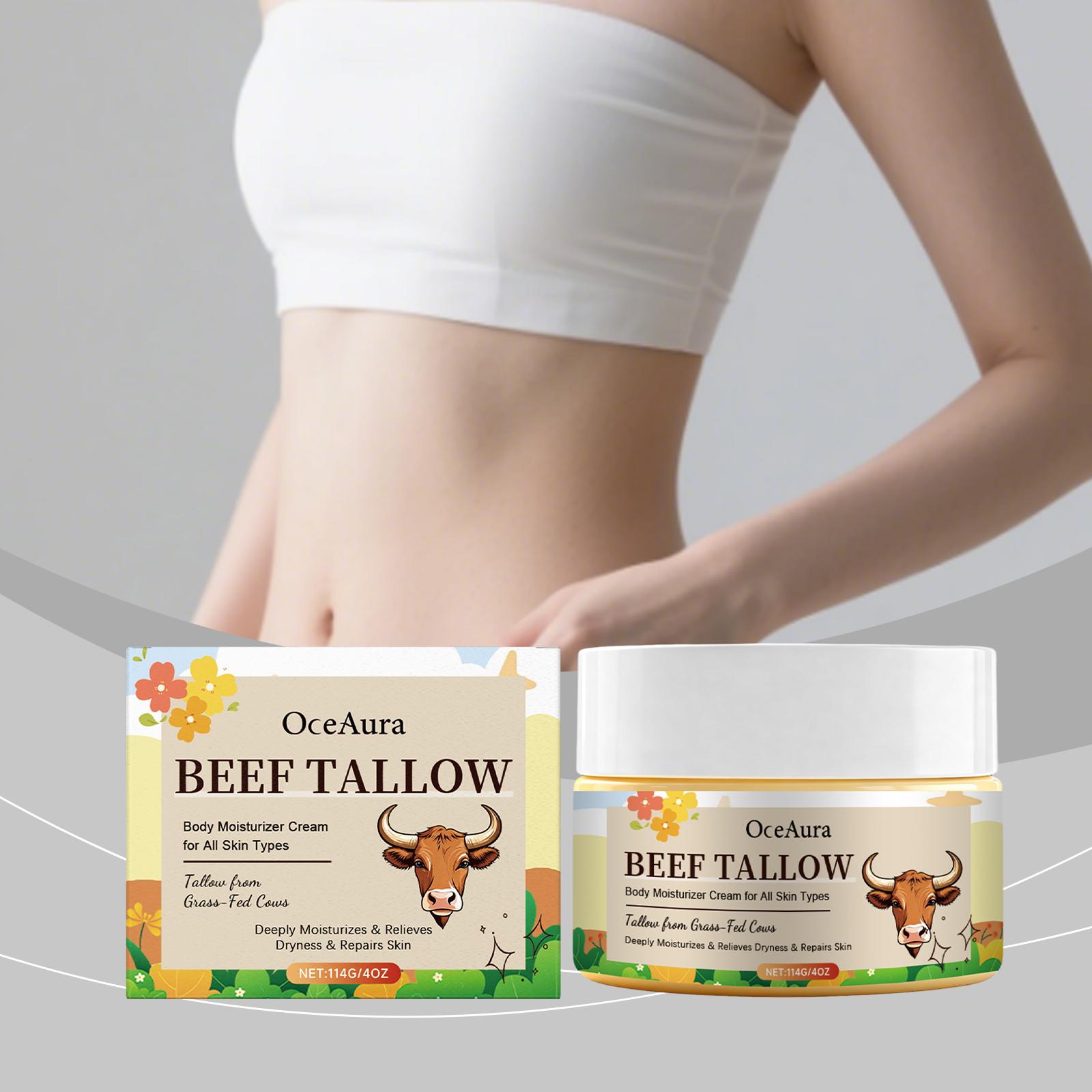 Improving Rough Moisturizing Tallow Cream Deep Nourishment Smoothes Skin Relieves Dryness and Discomfort Daily Skincare Cream 114g