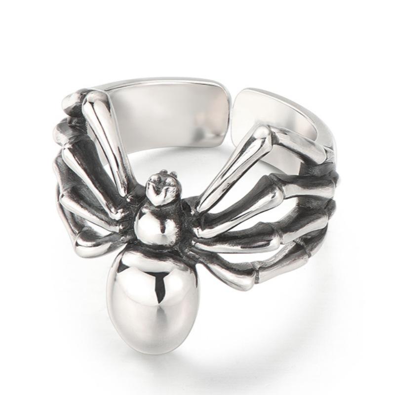 

Buyee 925 Sterling Silver Male Ring Finger Cute Animal Open Ring for Women Men Fashion Party Punk Fine Jewelry Circle Gift 9