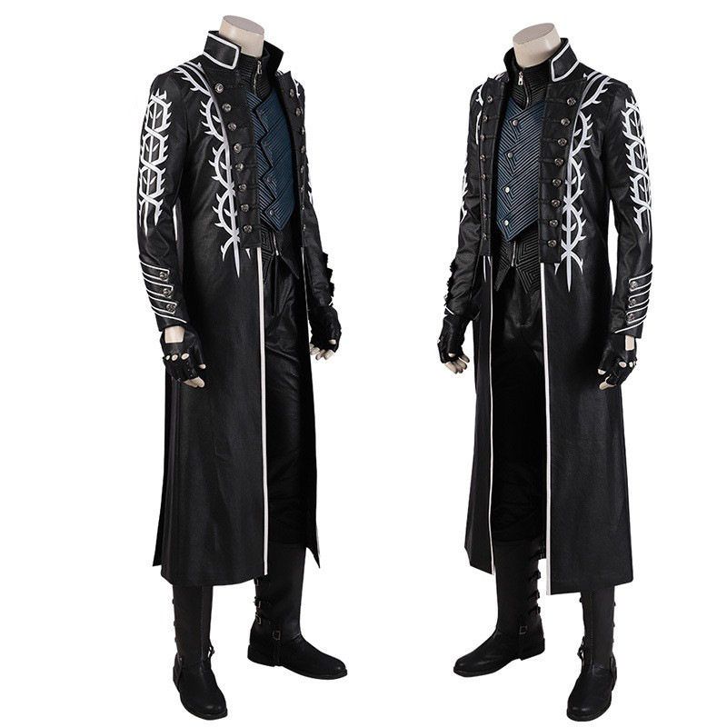 Devilmaycry 5 Cos Vergil Windbreaker Full Set Cosplay Costume for Men