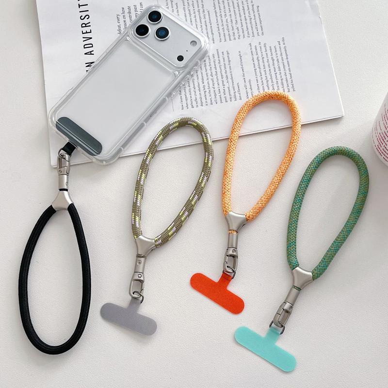 Phone Charm Heavy Metal Keyring Short Lanyard Anti-Lost Keychain Lanyard Solid Finger Strap Premium Key Cord Mobile Phone Rope