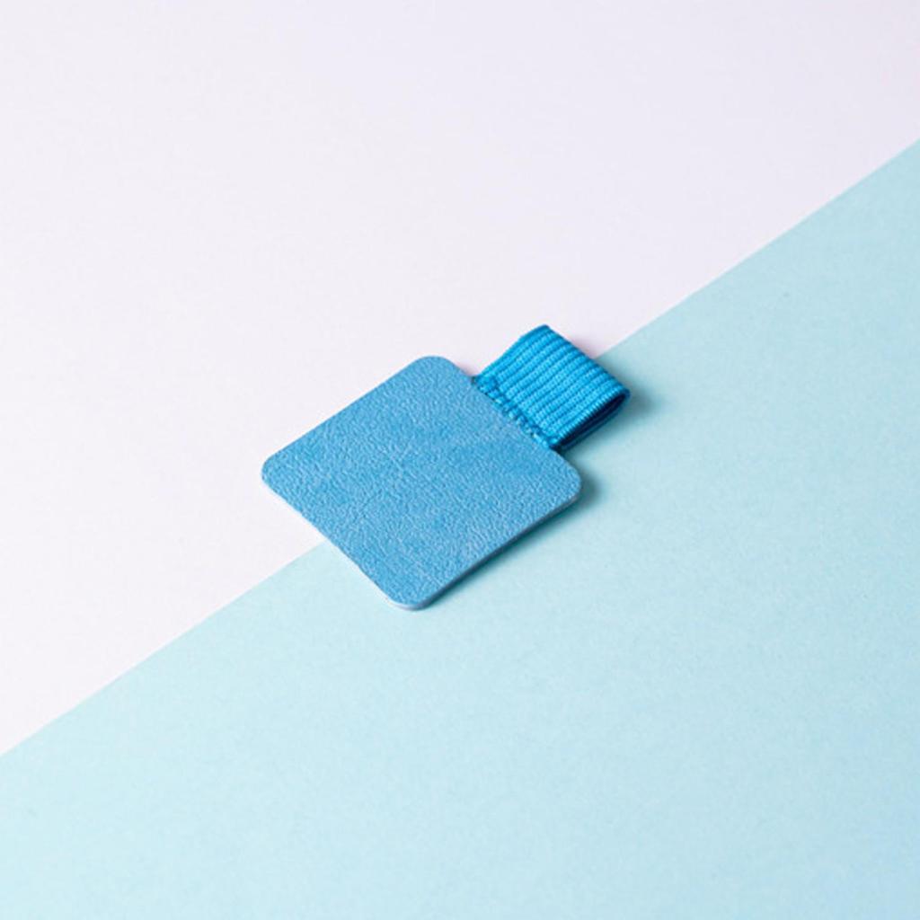 Creative PU Leather Self-Adhesive Pen Clip & Elastic Band Holder for Notebooks and Tablets