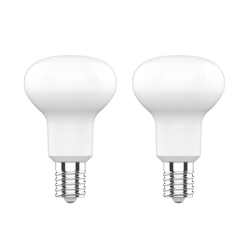 Styled LED Bulbs, 2-Pack, E17 Base, Dimmable, Warm White, 50W Equivalent, Reflector Type, Suitable for Enclosed Fixtures, HDR5D17L2