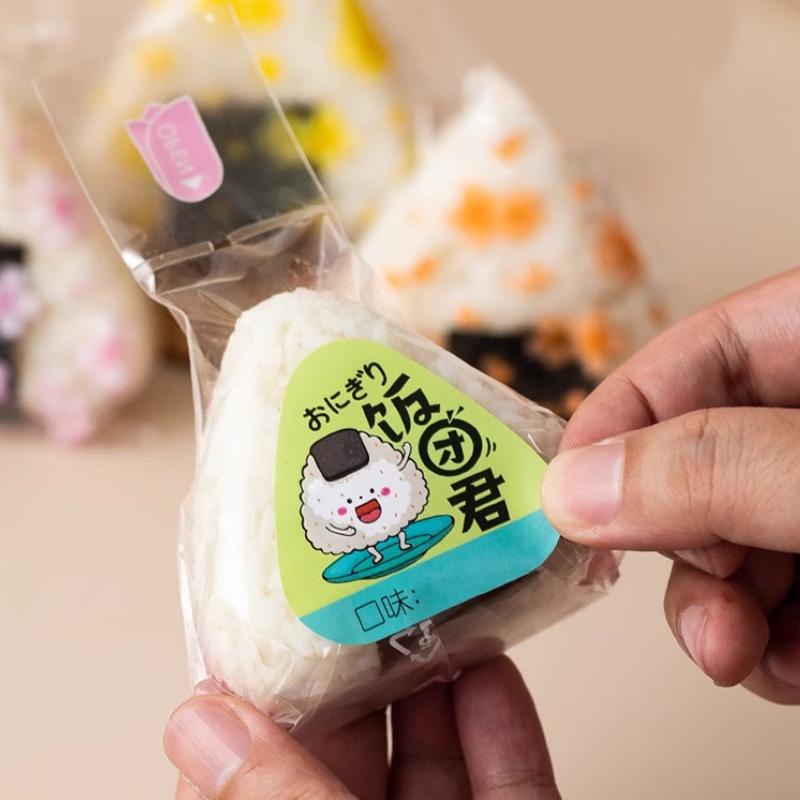 50Pcs Cute Japenese Triangle Rice Ball Disposable Packaging Bag Nori Onigiri Sushi Bag Sushi Making Mold Bento Accessories