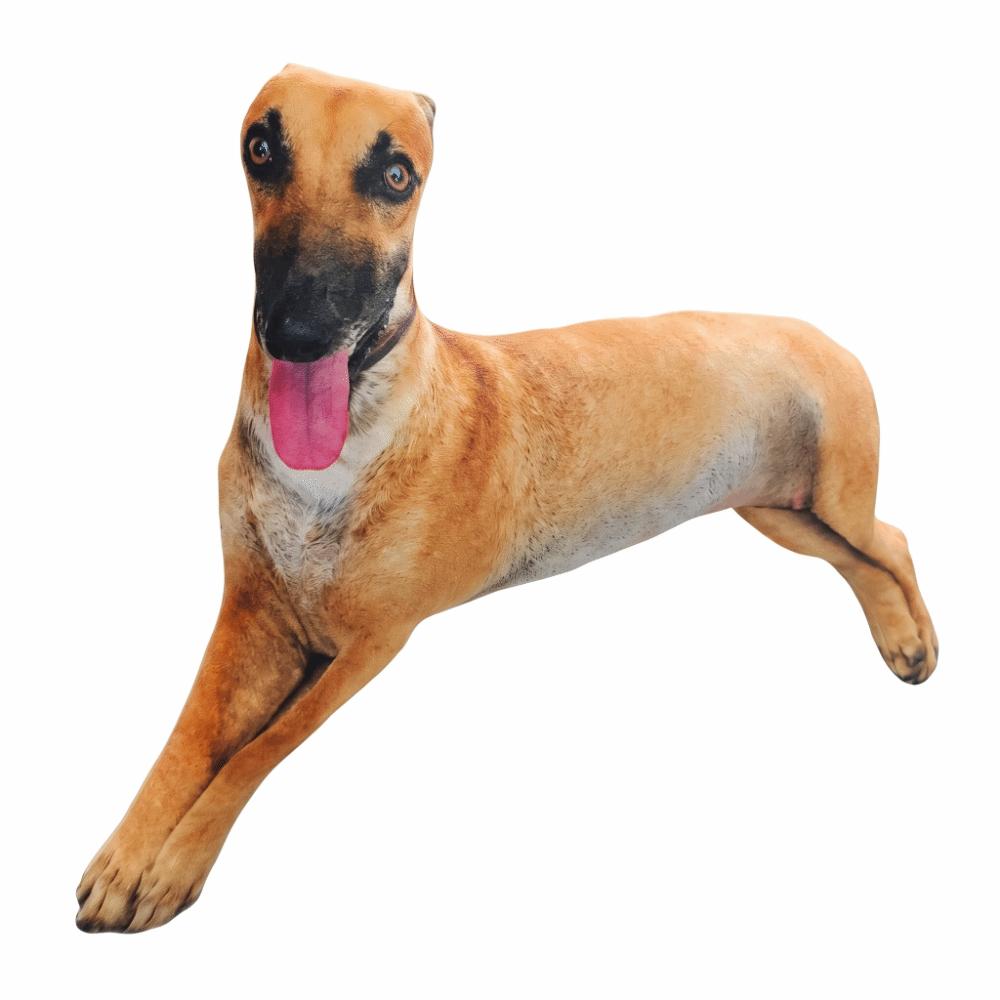 Realistic Plush Pillow Lifelike Stuffed Puppy Dog Greyhound Stuffed Animal Sleeping Companion
