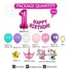 New Unicorn Themed Balloon Party Set Birthday Party Baby Shower Arrangement Aluminum Film Column Digital Latex Balloon Arrangeme