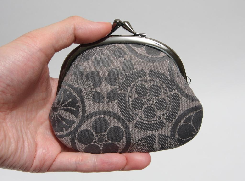 Hasegawa Familienwappen Muster Verschluss Handgefertigt von Kyoto Made in Grün Geldbörse, Kunsthandwerker, Japan,