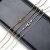 6pcs/Lot 45cm Bead Ball Chains Necklace Chains with Lobster Clasps Gold Silver Plated Jewelry Chains DIY Necklace Bracelet