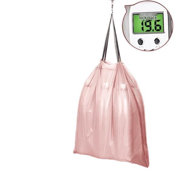 Ice Berry Pink Drawstring Garbage Bags - Thick, Handheld for Dorms & Homes